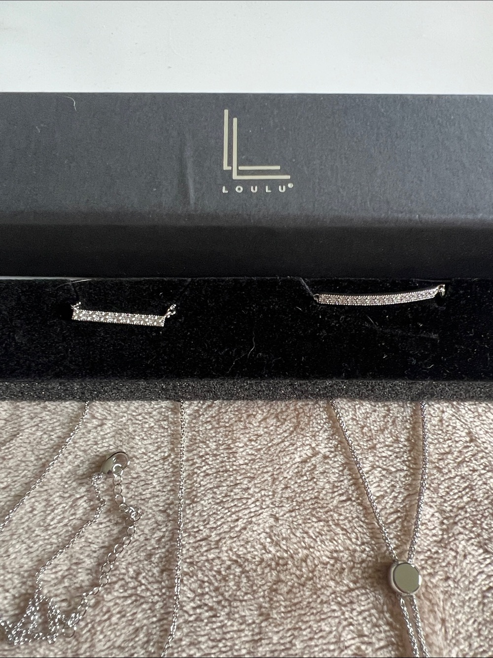 Loulou Silver Pave Bar Necklace/Bracelet